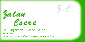 zalan csere business card