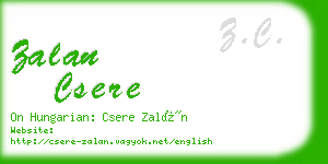 zalan csere business card